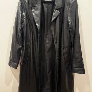 Abercrombie Faux Leather Duster Coat